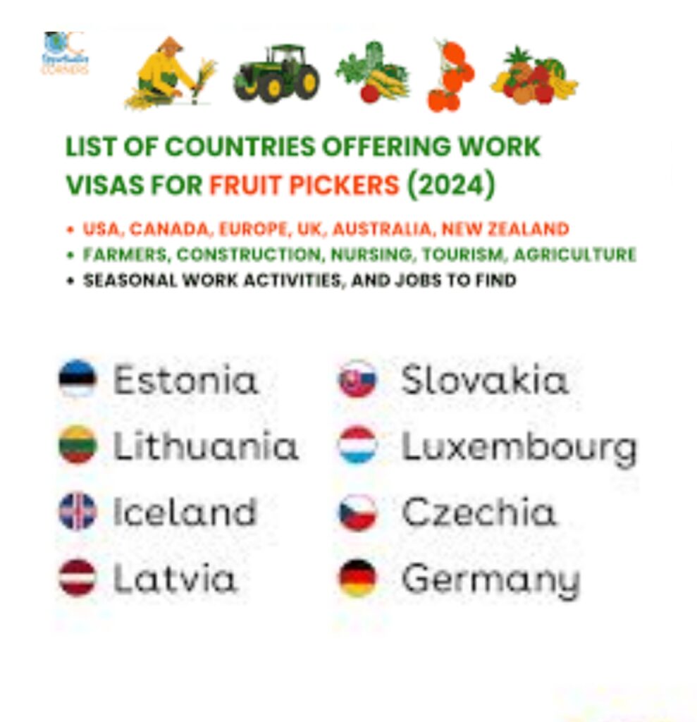 List of countries offering seasonal work visas in 2024