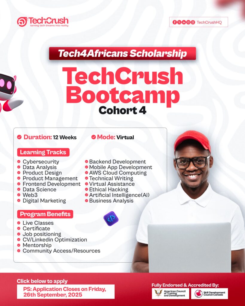 Tech4Africans Bootcamp Scholarship 2025 | Apply Now for Free Tech Training in Africa