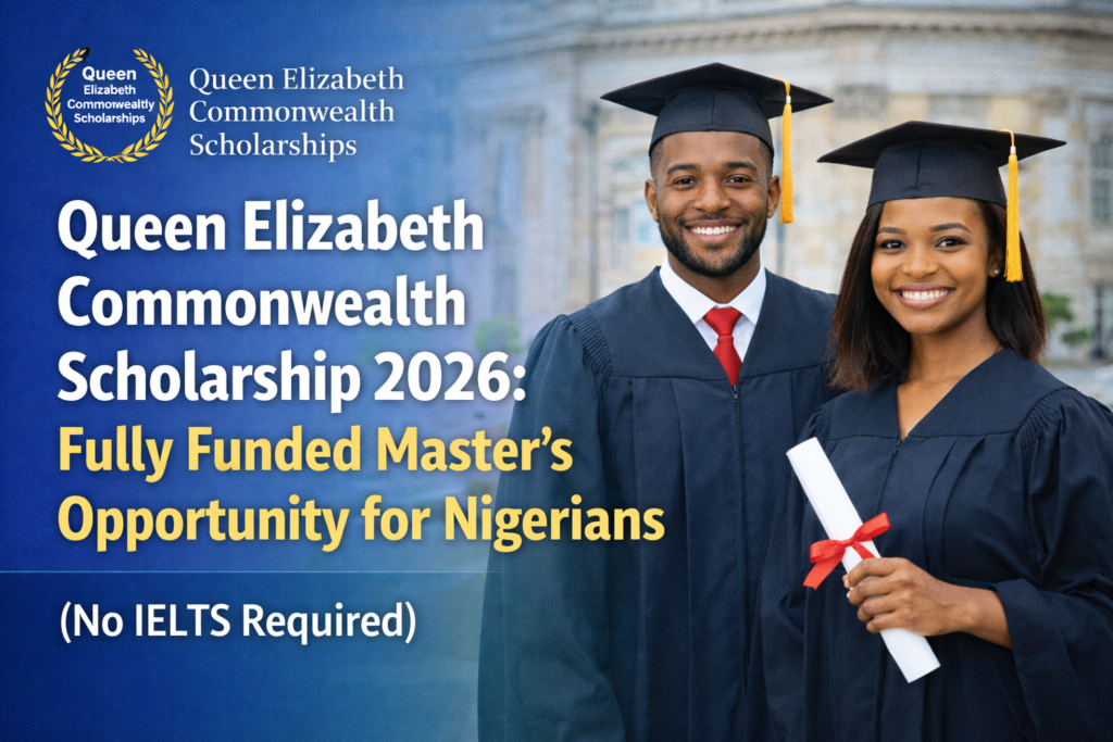 Queen Elizabeth Commonwealth Scholarship 2026: Fully Funded Master’s Opportunity for Nigerians (No IELTS Required)