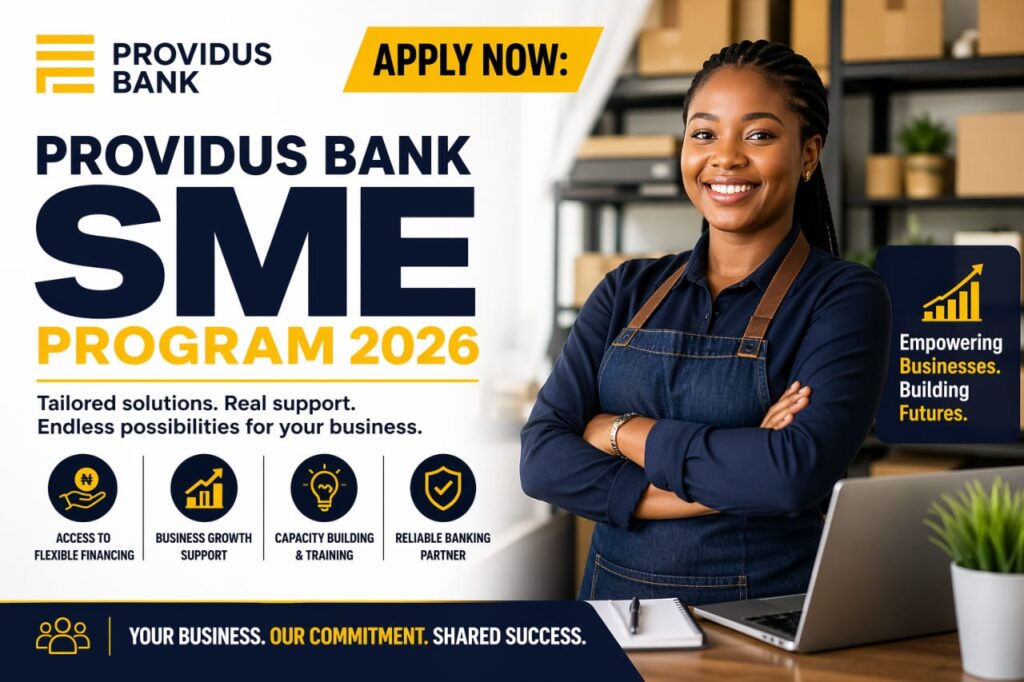 Apply Now: Providus Bank SME Program 2026