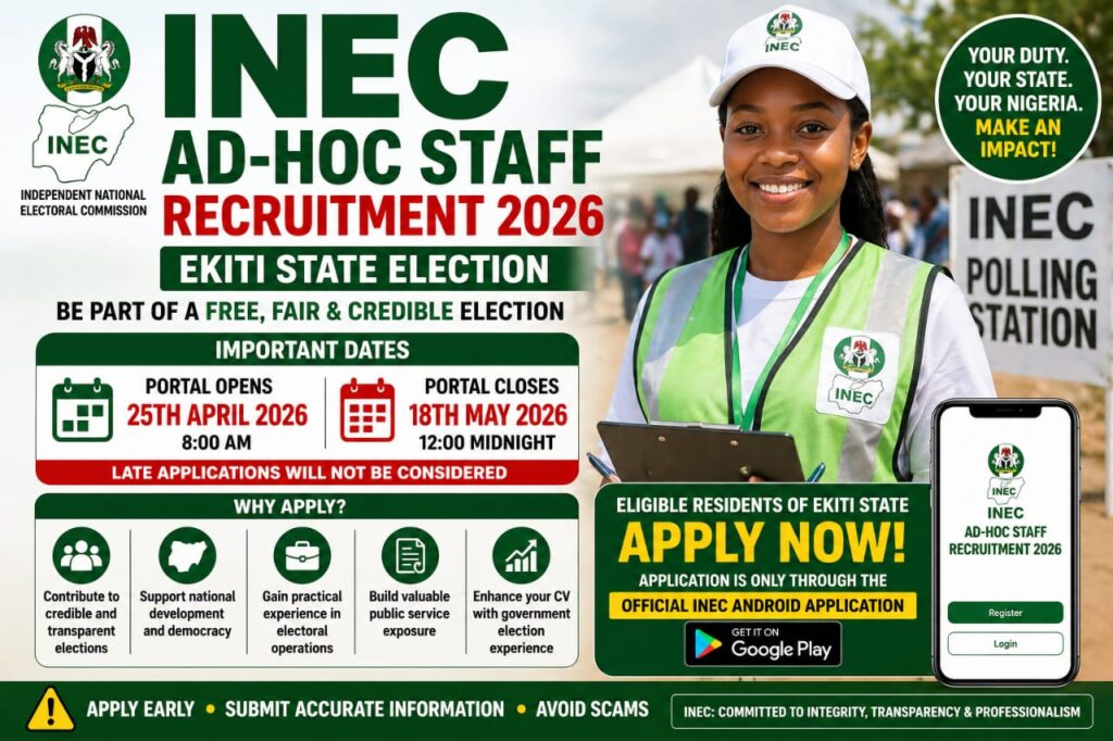 Call for Applications: INEC Ad-hoc Staff Recruitment 2026