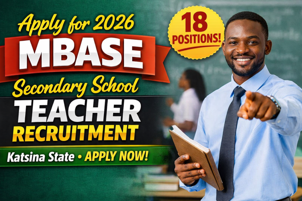 apply for 2026 Katsina State MBASE Secondary School Teacher Recruitment