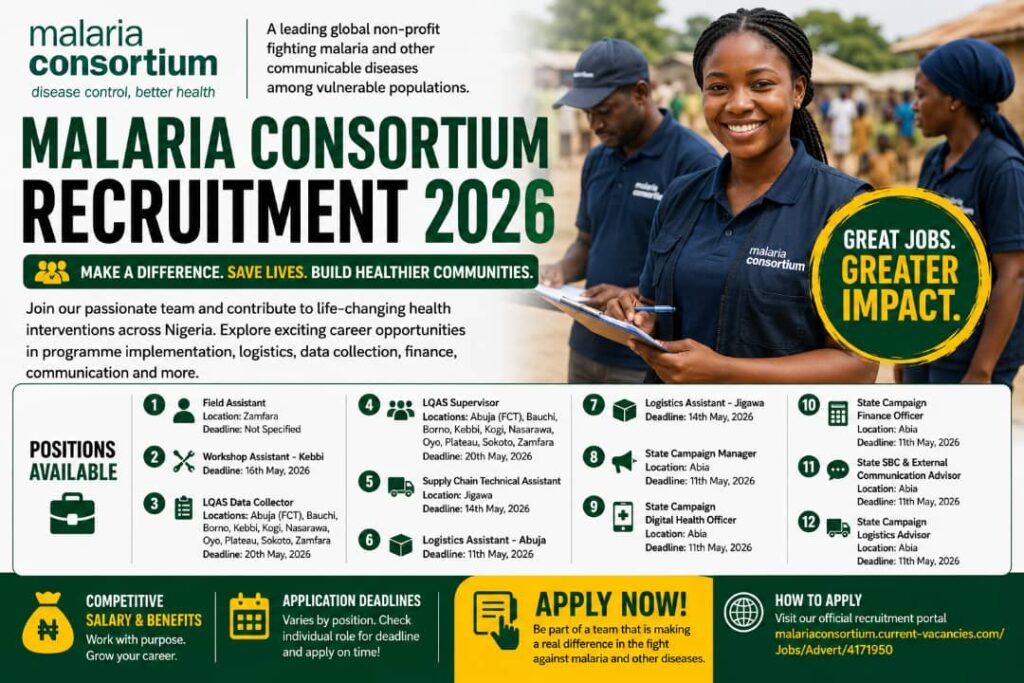 Malaria Consortium Recruitment 2026: Massive NGO Job Openings