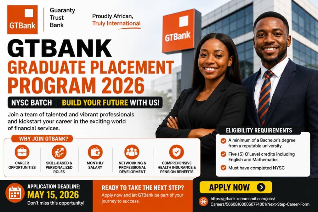 GTBank Graduate Placement Program 2026 | Apply Now