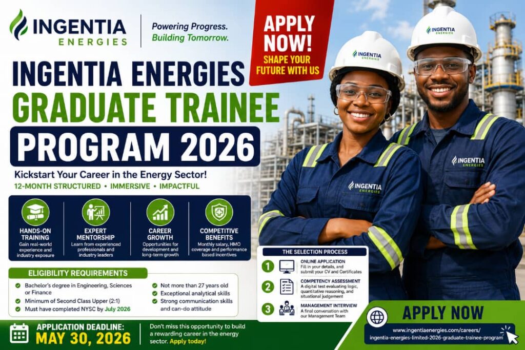 Ingentia Energies Graduate Trainee Program 2026 | ApplyNow
