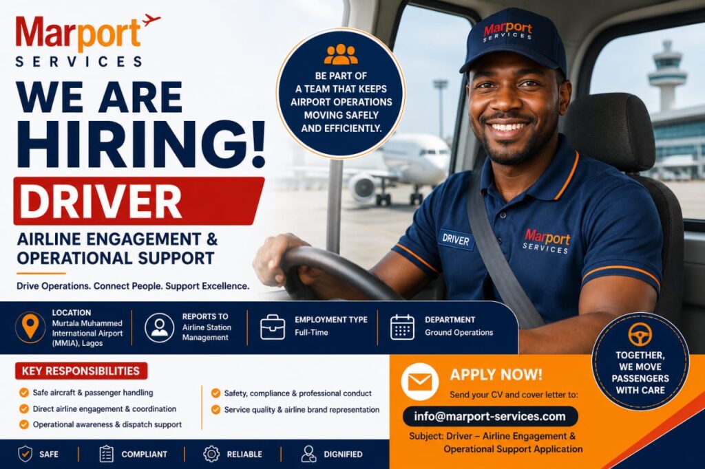 Marport Services Driver Recruitment 2026: Airline Engagement & Operational Support Jobs in Lagos
