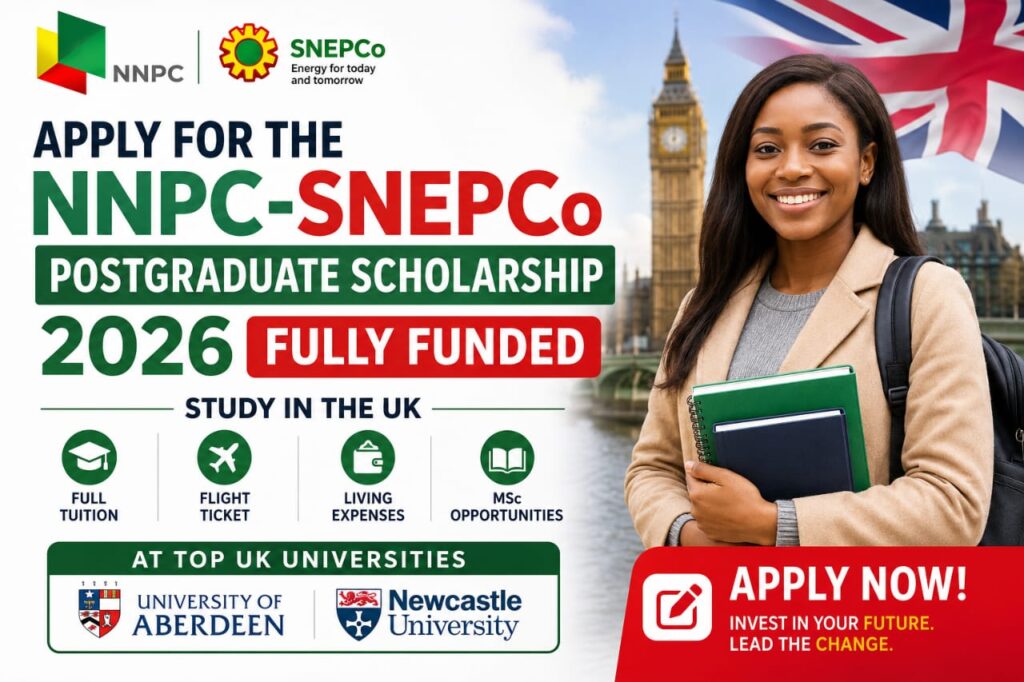 NNPC-SNEPCo Postgraduate Scholarship 2026 | Fully Funded
