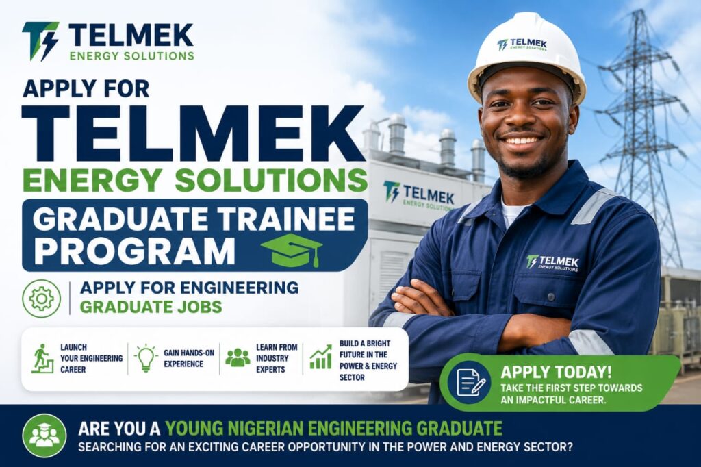 Apply for Telmek Energy Solutions Graduate Trainee Program