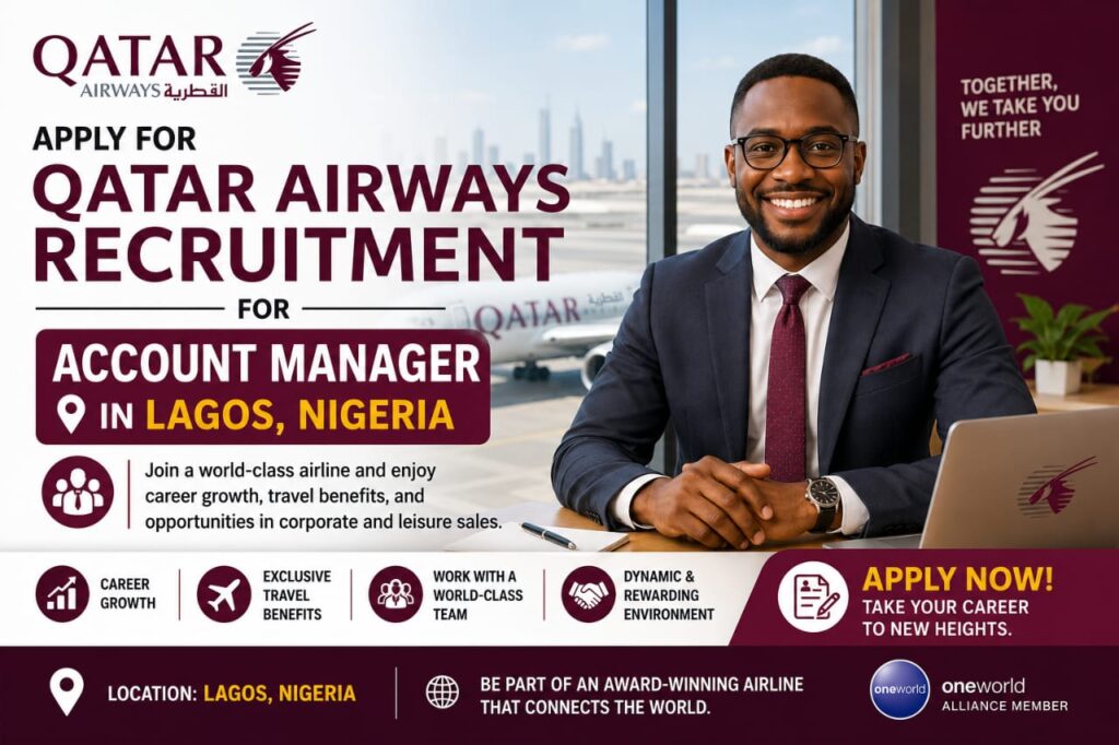 Apply for Qatar Airways Recruitment for Account Manager