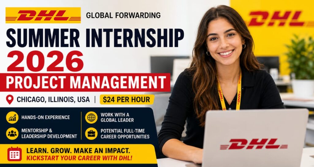 Apply for DHL Summer Internship 2026 in Project Management | Earn $24/hour